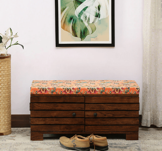 Buy Shoe Rack Online in India | Shoe Rack with Seating | Shoe Rack with Storage Online | Wooden Shoe Rack in India