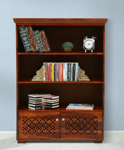 Beautiful Design Sheesham Wood Bookshelf - Ouch Cart