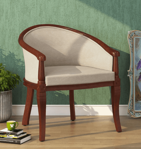 Solid Sheesham Wood Armchair For Living Room , Bedroom - Ouch Cart | Wing chair