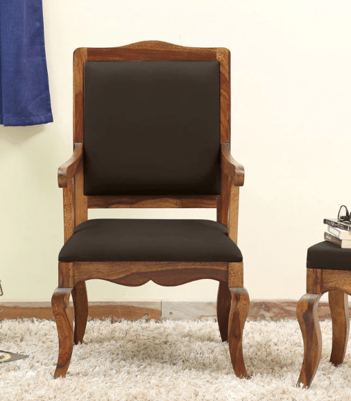 Sheesham wood arm chair For Living - Ouch Cart | Wing chair