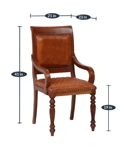 Solid Sheesham Wood Armchair - Ouch Cart