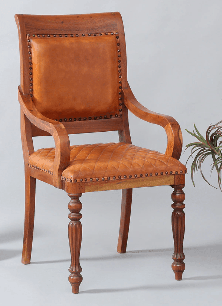 Solid Sheesham Wood Armchair - Ouch Cart | Wing chair
