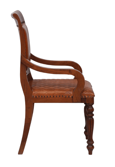 Solid Sheesham Wood Armchair - Ouch Cart