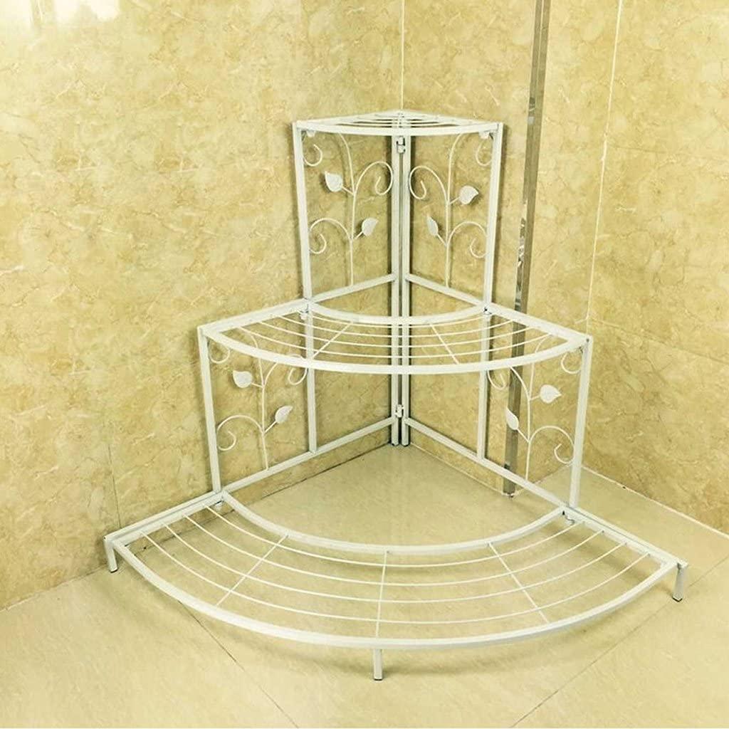 3 Tier Plant Stand Floral Corner Shelf Metal Flower Pot - Ouch Cart