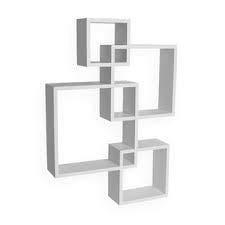 Wooden Wall Mounted Shelf Rack for Living Room Decor ) - Set of 4 - Ouch Cart