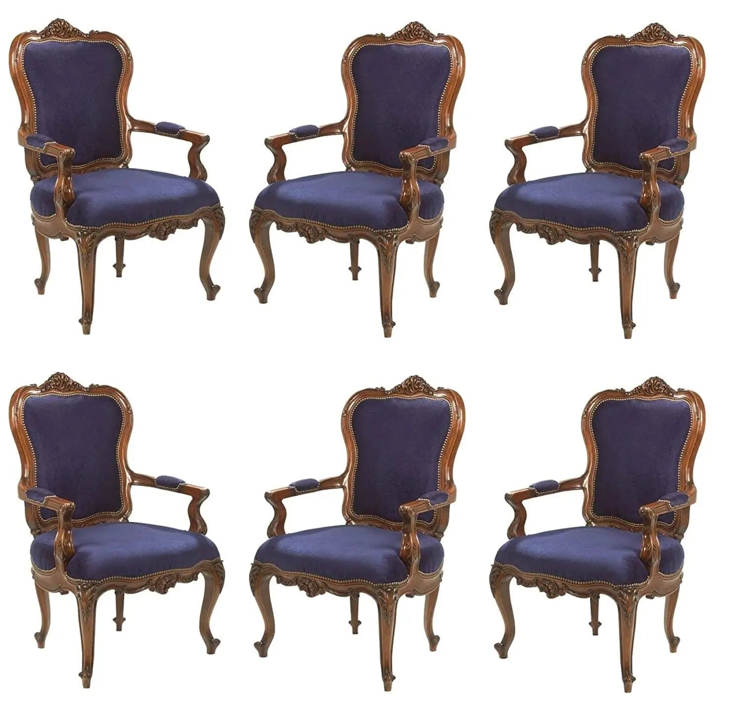 Handicrafts Wooden Hand Carved Royal Look Chair with Armrest (6) - Ouch Cart