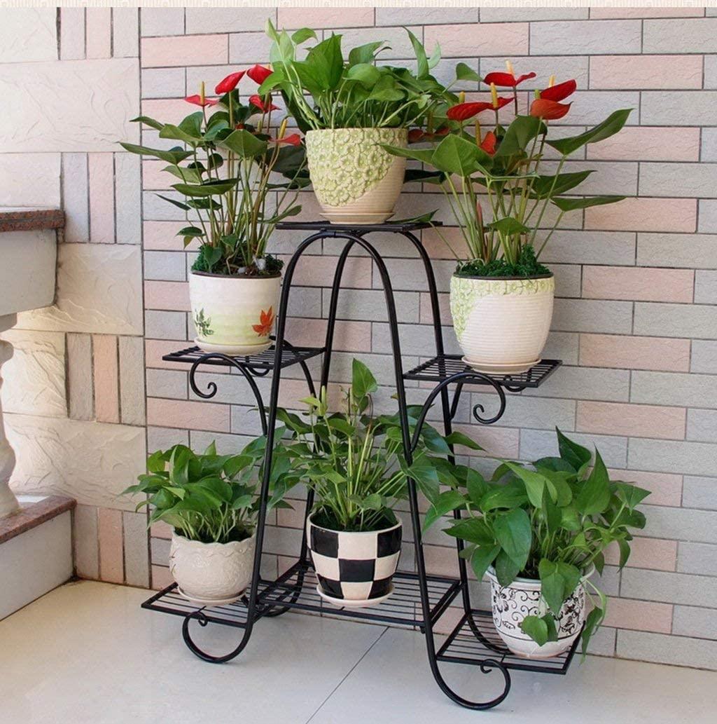 6 Tier Plant Stands for Indoors and Outdoors | Flower Pot Holder - Ouch Cart