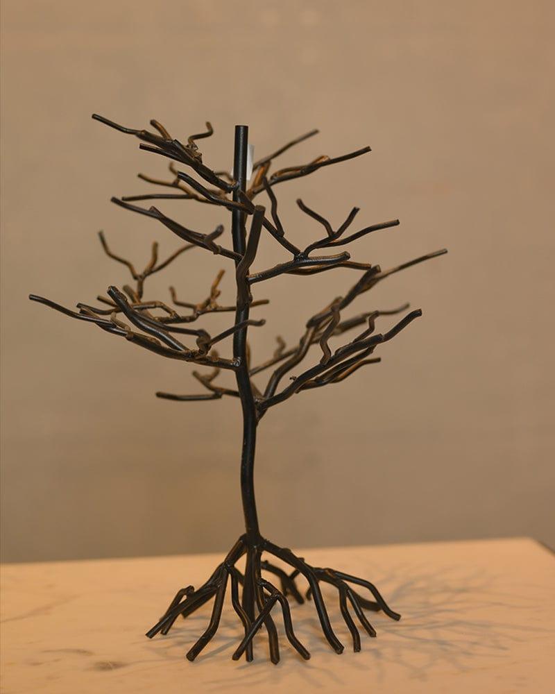 Black Colour Metal Tree Table Showpiece - Ouch Cart