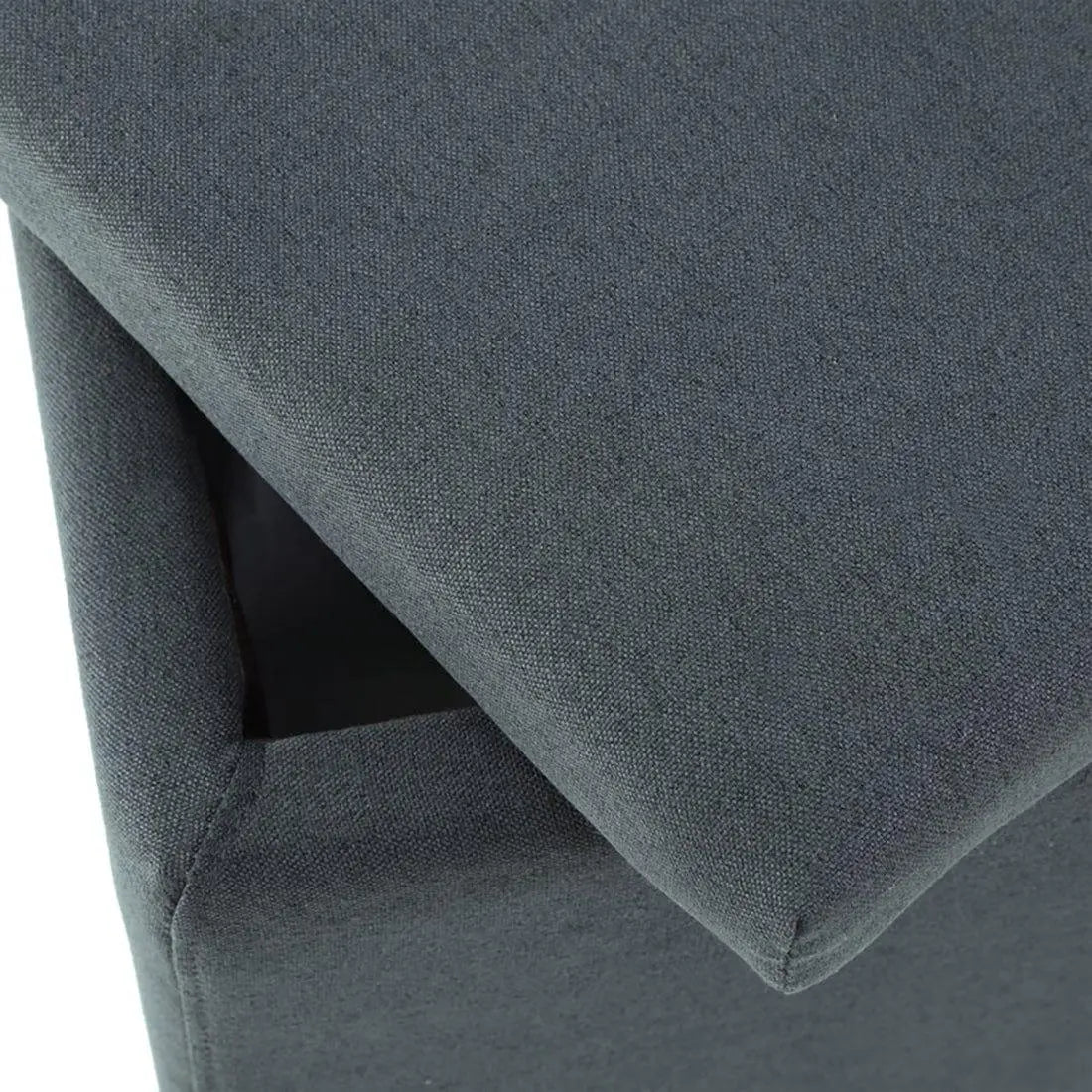 DOE BUCK SQUARE STOAGE OTTOMAN WITH STORAGE GREY - Ouch Cart