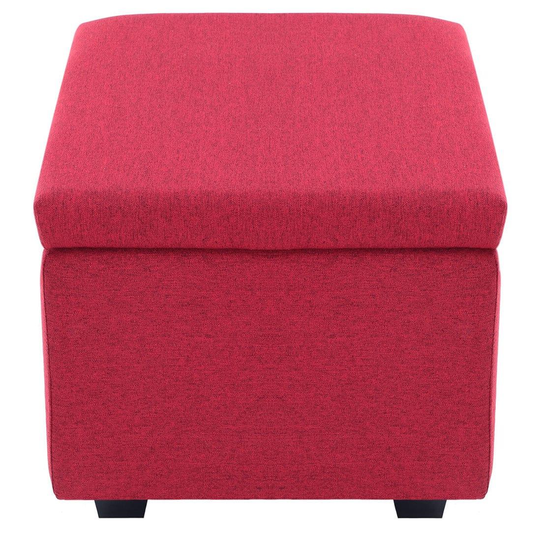 DOE BUCK SQUARE STOAGE OTTOMAN WITH STORAGE PINK - Ouch Cart