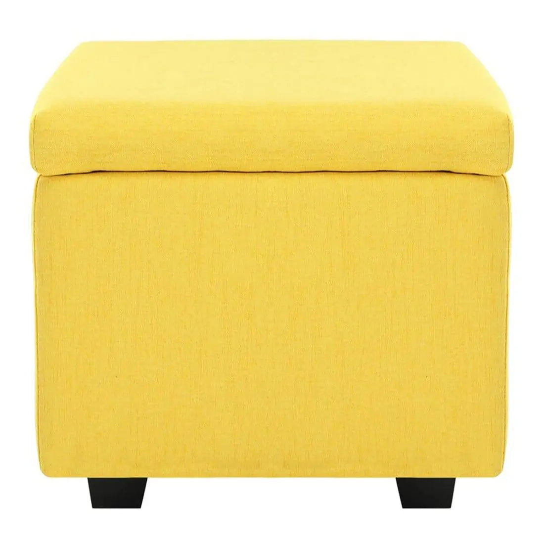 DOE BUCK SQUARE STOAGE OTTOMAN WITH STORAGE YELLOW - Ouch Cart