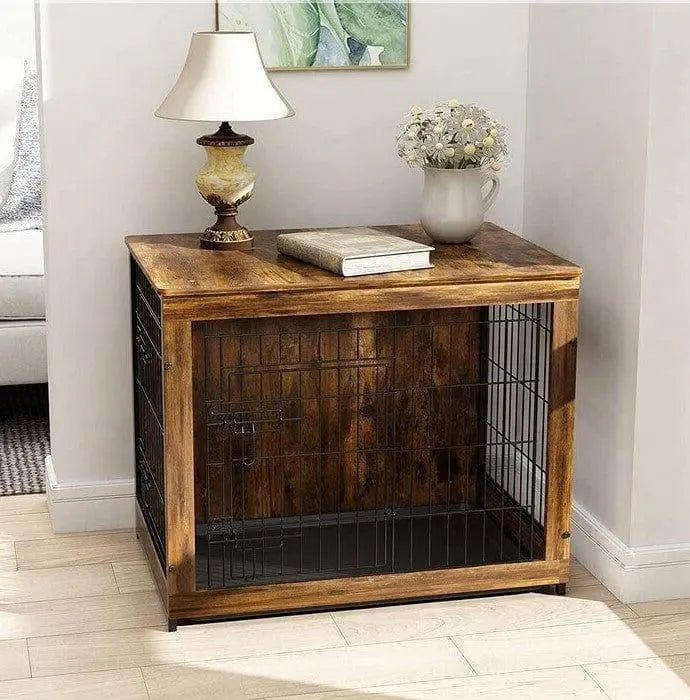 Doors Wooden Dog Crate With Tray - Ouch Cart