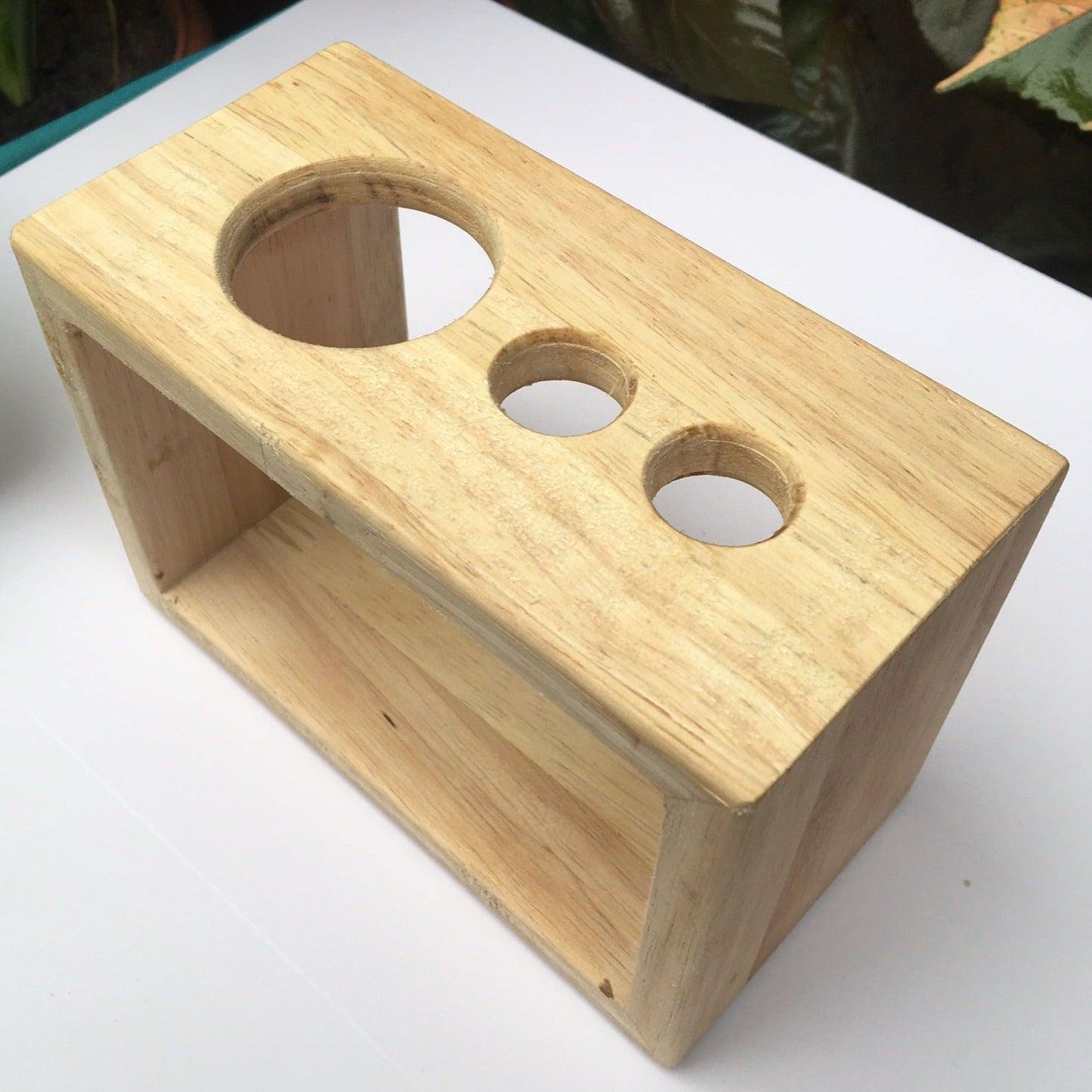 Wooden Bathroom Toothbrush And Toothpaste Holder/Stand ( With Complementary Coaster ) By Miza - Ouch Cart