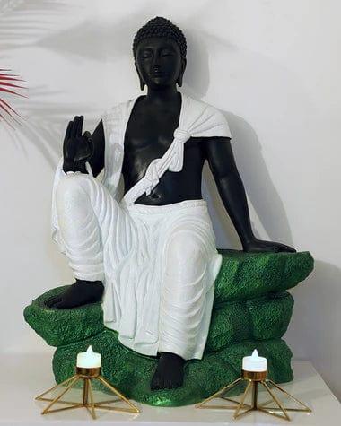 Fibre Multicolour Lord Buddha Figurine Home Decoration, Living Room & Bedroom - Ouch Cart