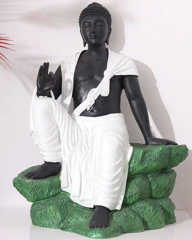 Fibre Multicolour Lord Buddha Figurine Home Decoration, Living Room & Bedroom - Ouch Cart