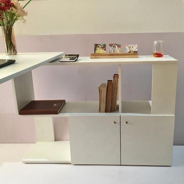 Folding Rotating L - Shaped Corner Desk/Computer Table For Office & Home By Miza - Ouch Cart