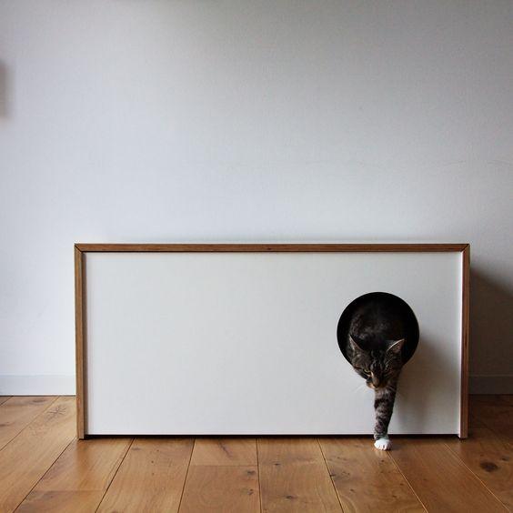 Cat Litter Box Cabinet Cat House Pet Furniture By Miza - Ouch Cart