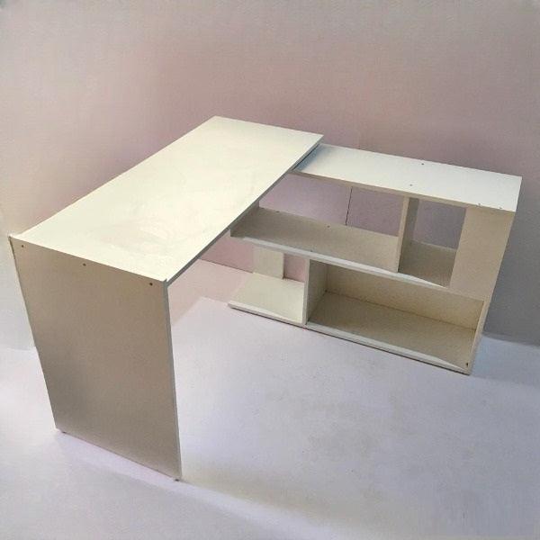 Folding Rotating L - Shaped Corner Desk/Computer Table For Office & Home By Miza - Ouch Cart