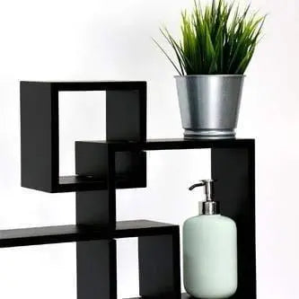 Wooden Wall Mounted Shelf Rack for Living Room Decor ) - Set of 4 - Ouch Cart