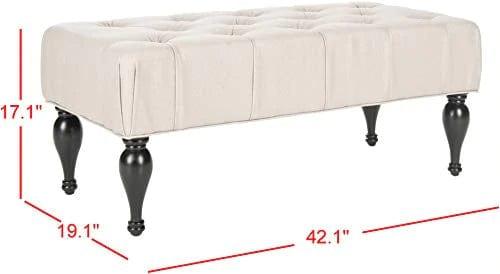 Safavieh Mercer Collection Rupert Bench, Taupe - Ouch Cart