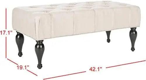 Safavieh Mercer Collection Rupert Bench, Taupe - Ouch Cart