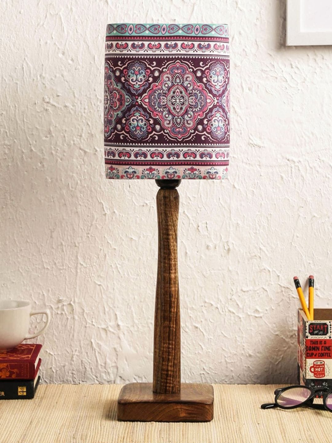 Ancient Art Wooden Lamp
