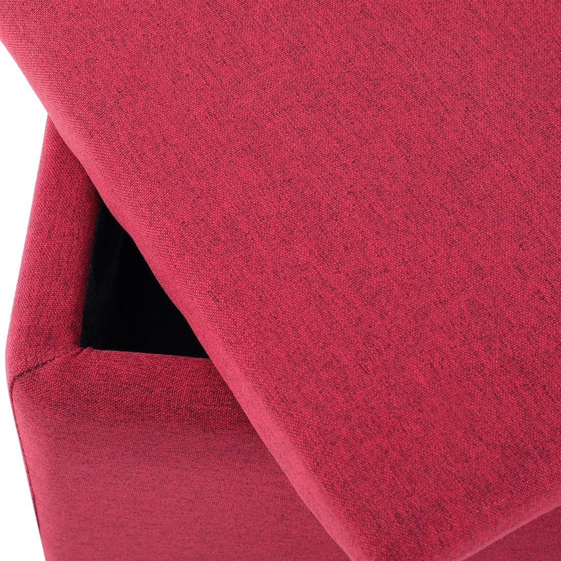 DOE BUCK SQUARE STOAGE OTTOMAN WITH STORAGE PINK - Ouch Cart