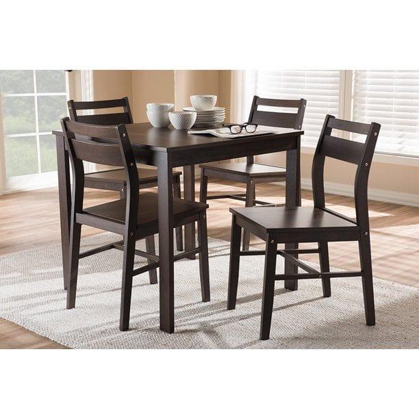 Baxton Studio Lovy 5 Piece Rectangular Dining Set - Ouch Cart