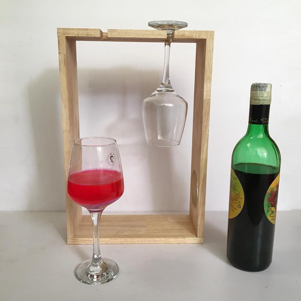 Personalised Wine/Bear Bottle Caddy And Glass Holder By Miza - Ouch Cart
