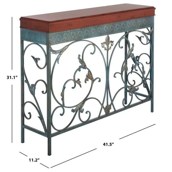 Iron and Wood Console Table - Ouch Cart