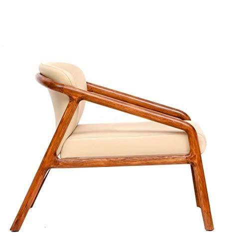 Handicrafts Solid Wood Arm Chair in Walnut Finish Cum Chair for Living Room - Ouch Cart