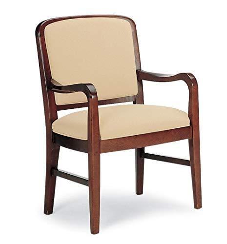 wooden royal dining chair with hand carved armrest for home & office (standard size, Brown) - Ouch Cart