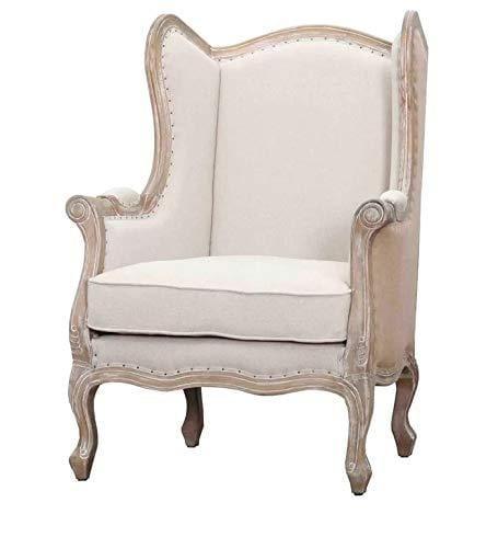 Handicraft Wing Back Arm Chair (White) - Ouch Cart