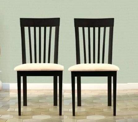 Handicrafts Standard Wooden Easy to Comfort Upholstery Seating Chair Set of 2 PCs in Walnut Finishing - Ouch Cart