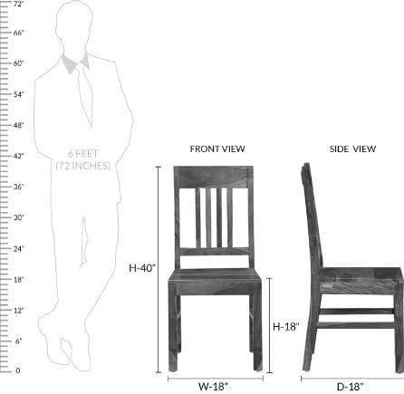 Handicrafts Sheesham Wood Standard Size Dining Chair Set of 2 PCs Easy to Comfort Study Chair - Ouch Cart
