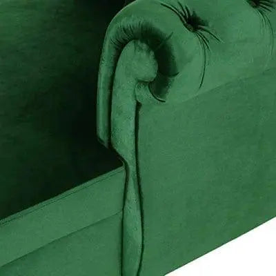 Christopher Knight Home Houck Chaise Lounge, Emerald + Dark Brown - Ouch Cart