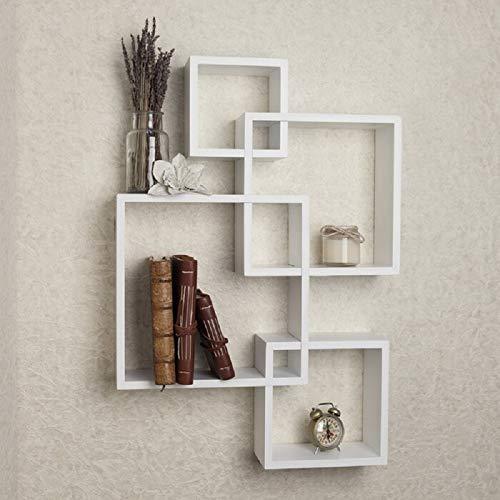 Wooden Wall Mounted Shelf Rack for Living Room Decor ) - Set of 4