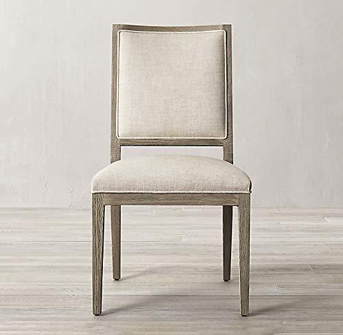 French Contemporary Square Fabric Side Chair - Ouch Cart