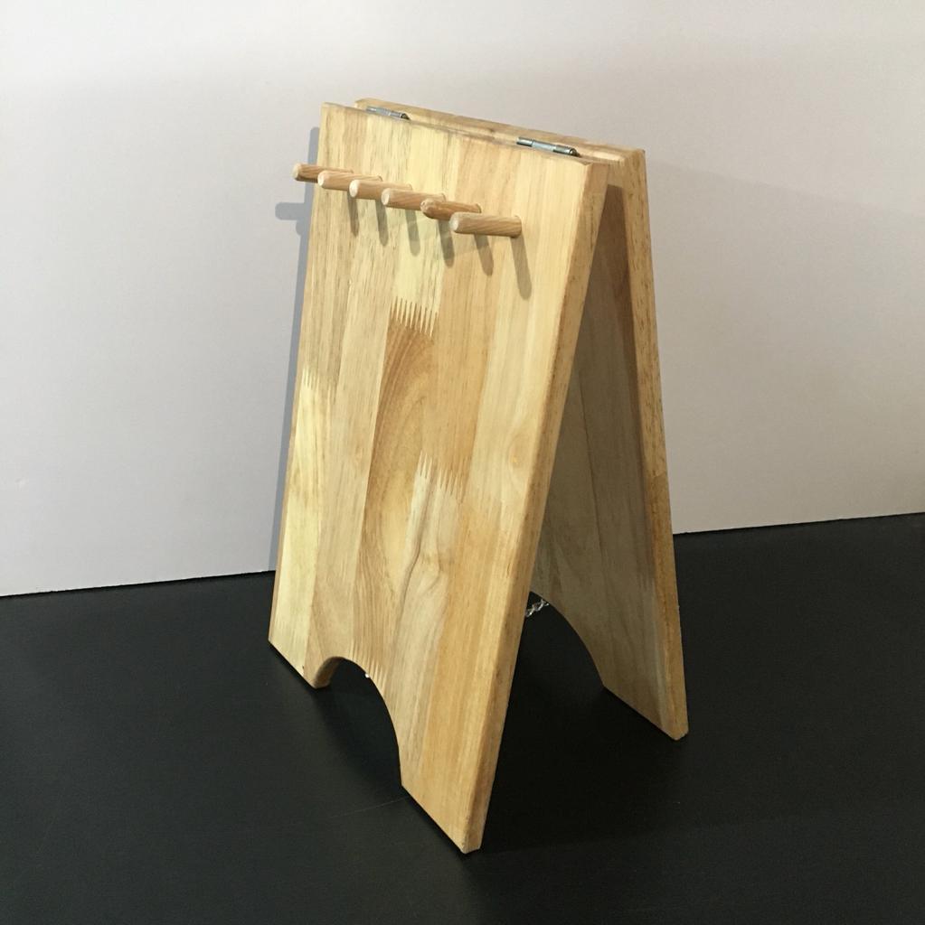 Wooden Board Necklace/Chains/Pendant/Bracelets/Anklets Wooden Stand ( With Complementary Coaster ) By Miza - Ouch Cart