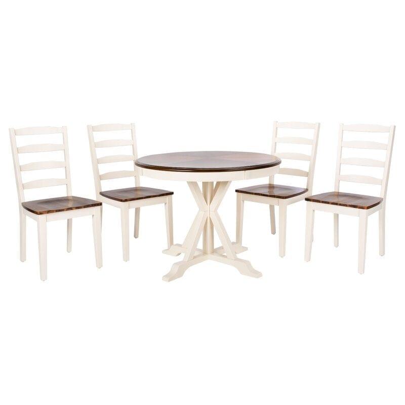 Teak Wood Dining Set (Dining Chairs: 4 Chairs) - Ouch Cart