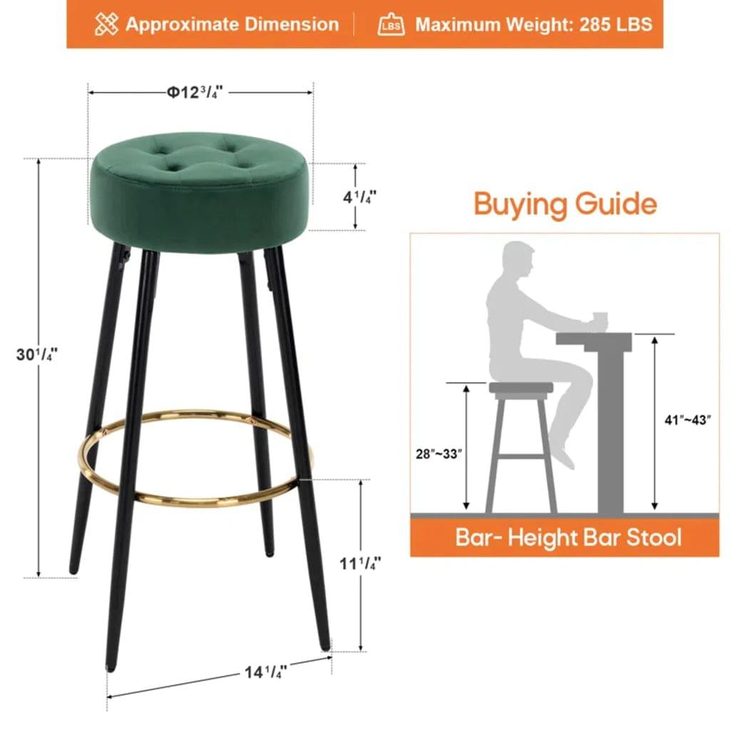 CEAZAR COUNTER STOOL / High Stool Pack of 2 - Ouch Cart