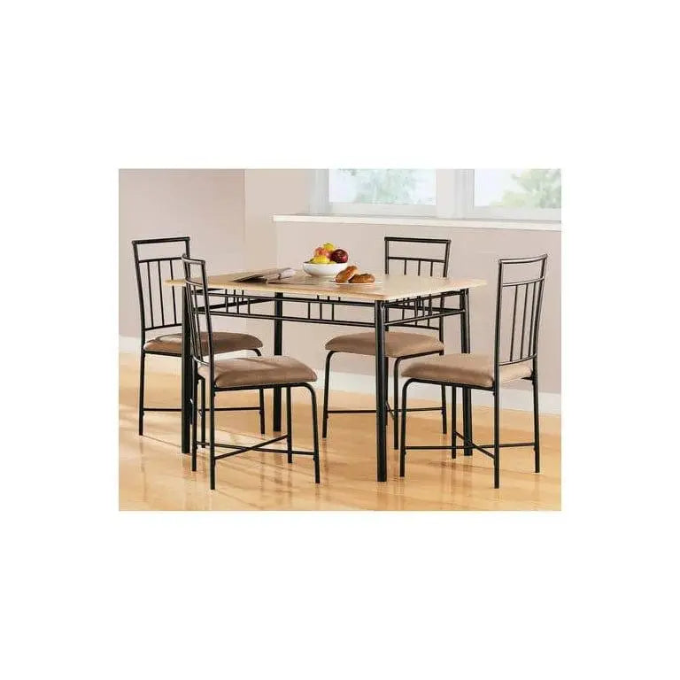 Louise Traditional 5-Piece Wood & Metal Dining Set - Ouch Cart