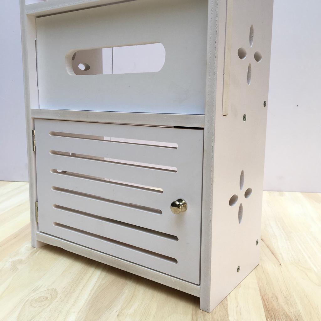 Wall Mounted PVC Waterproof Toilet Tissue Box Wall Hanging Bathroom Cabinets With Free Soap Dish By Miza - Ouch Cart