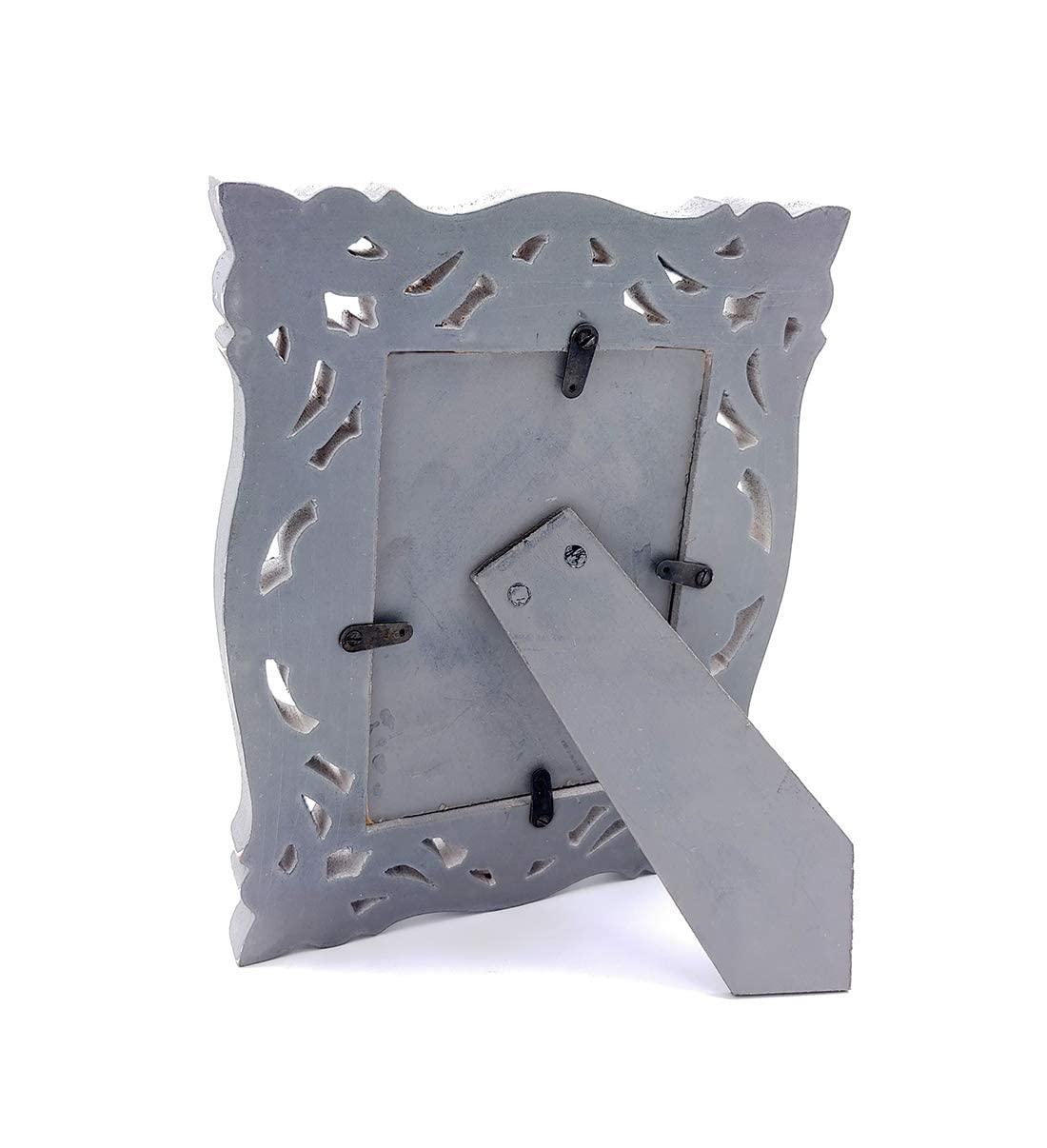 Decorative Handcrafted Wooden Photo Frame (Multicolor, 23.5 cm x 18.5 cm x 2 cm) - Ouch Cart