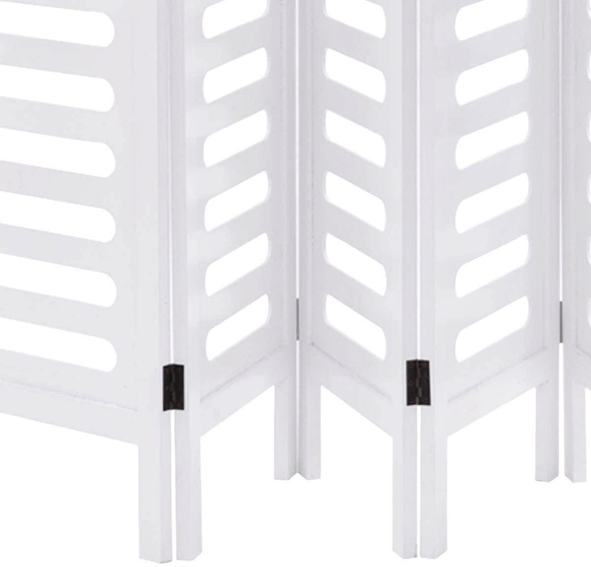 6 Panel Handicrafts Partition Wooden Room Divider Wooden Screen Wooden Separator partition for Living Room partition Screen Room Divider Consists of 6 Panels to be Placed in Zig-Zag Position - Ouch Cart