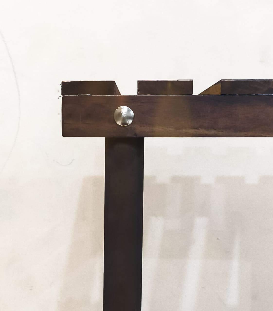 MDF Plant Stand, Medium, Brown,35.6 x 71.1 x 22.9Cms, Engineered Wood - Ouch Cart