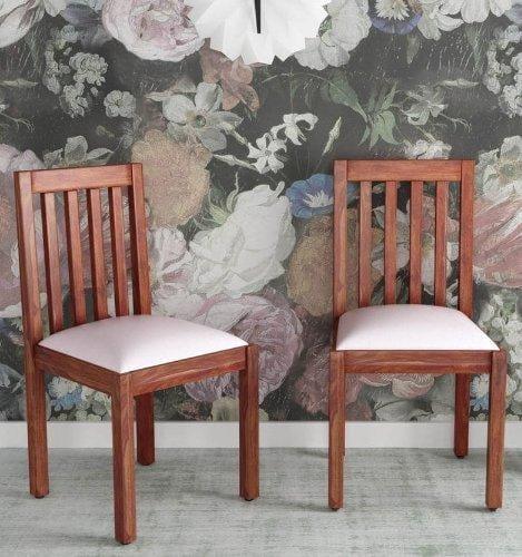 Sheesham Wooden Aptitude Solid Wood Cushioned Dining Chair Set of 2 PCs - Ouch Cart