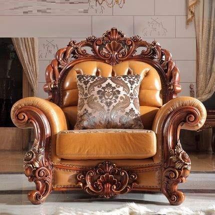 Handicrafts Wooden Classic and Unique Hand Carved Sofa Chair - Ouch Cart