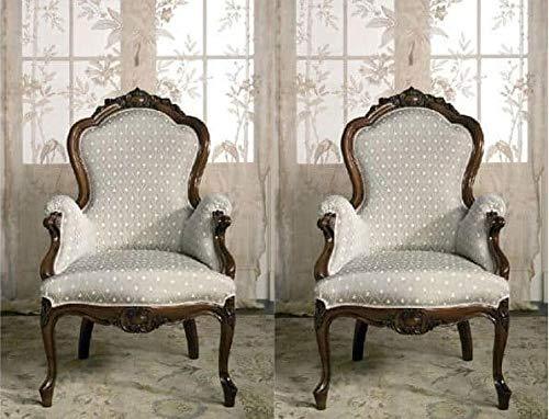 Handmade Modern Look Comfort Arm Chair Set of 2 Made in Pure Teak Wood (Style 2) - Ouch Cart