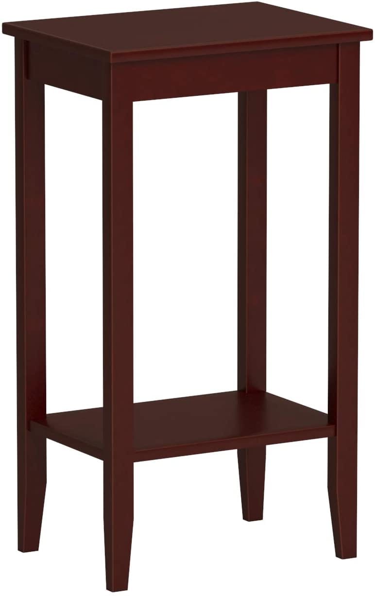 Rosewood Tall End Table, Simple Design, Multi-purpose Small Space Table
